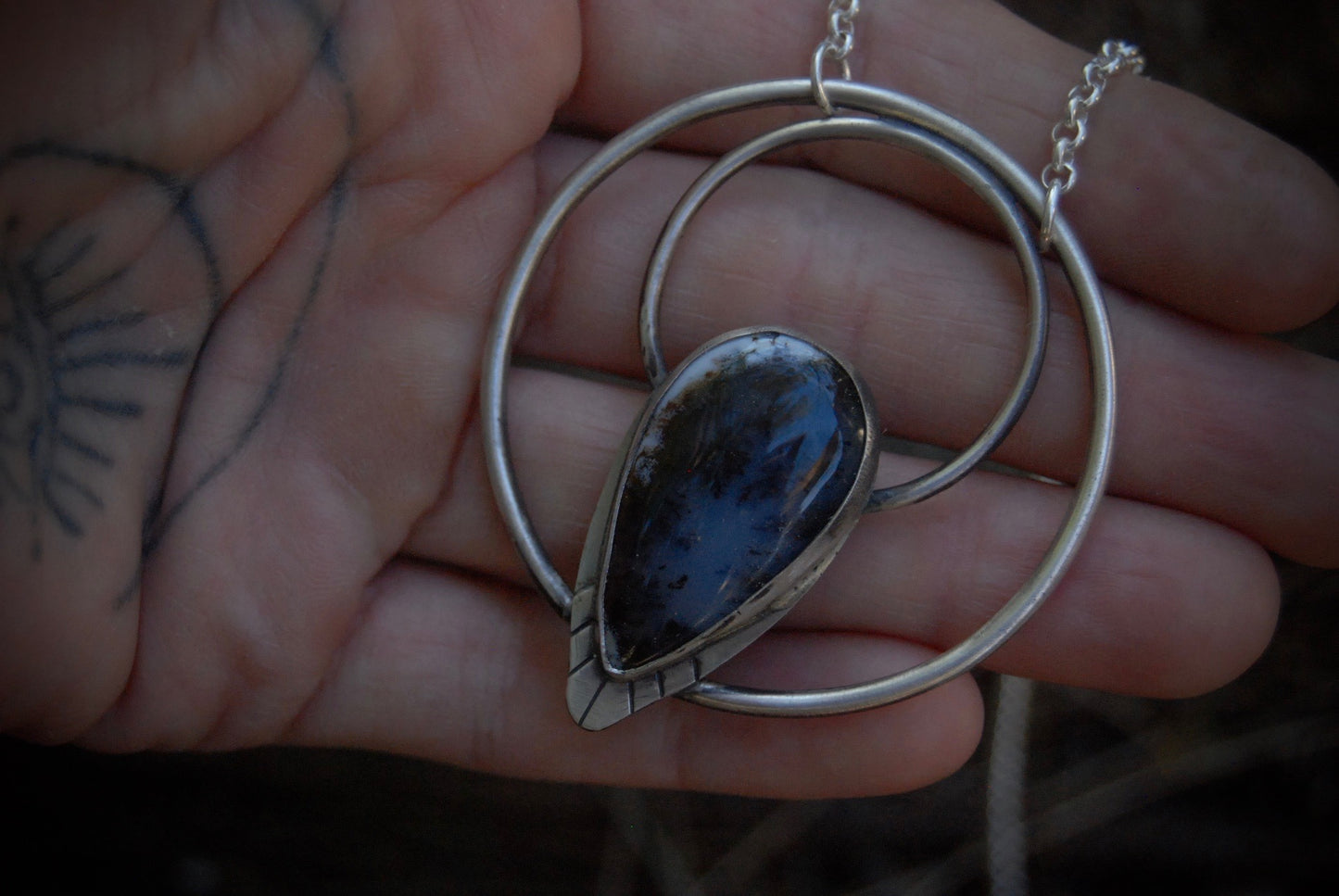 hollow moon necklace