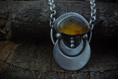 Amber moon necklace