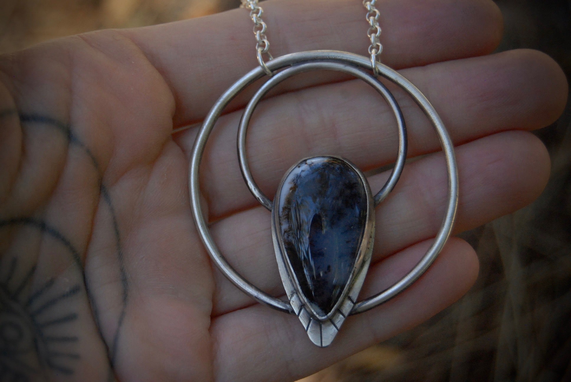 hollow moon necklace