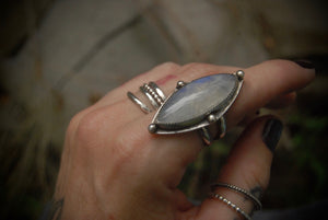 Moonstone Spellbinder Ring sz-6.5