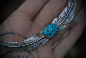 Turquoise Feathers Necklace