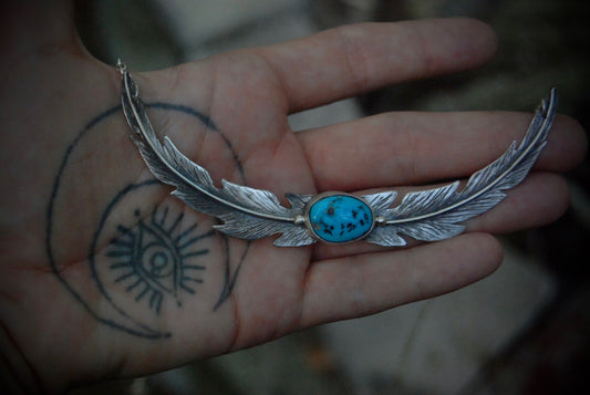 Turquoise Feathers Necklace