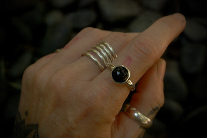 Onyx stack Ring sz-7.75