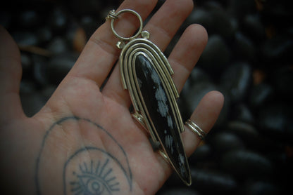 Snowflake Obsidian Necklace