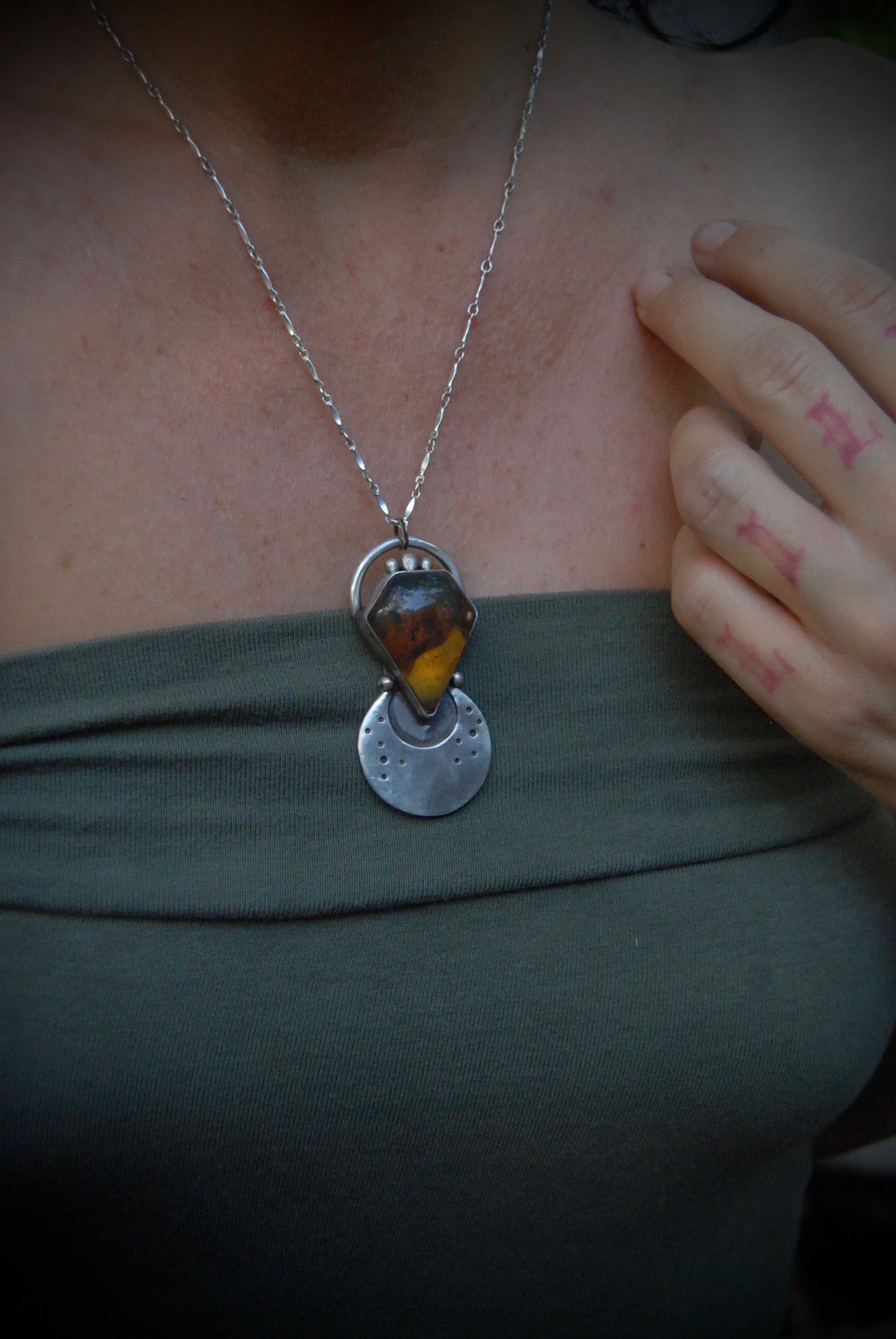 Amber My Moon Necklace