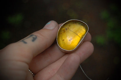 Buggy Amber Ring