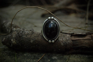 oval onyx ring |size- 8|