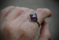 amethyst pyramid ring |size-8.5|