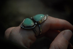 SZ- 7.5 Double Turquoise Ring