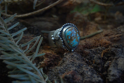 winter blues- Little leaf ring