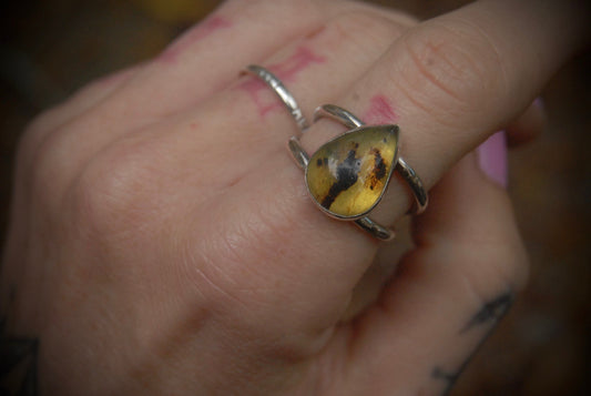 Amber Stack Ring sz-7.5