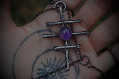 THE COVEN- Witch sticks protection pendant