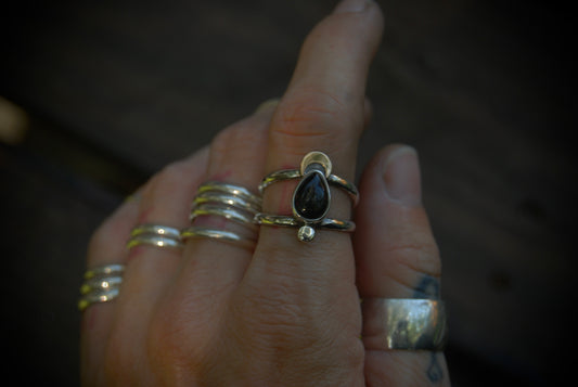 Moon Drop Ring sz-8.5
