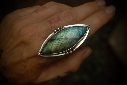 Teal Spellbinder Ring sz-8