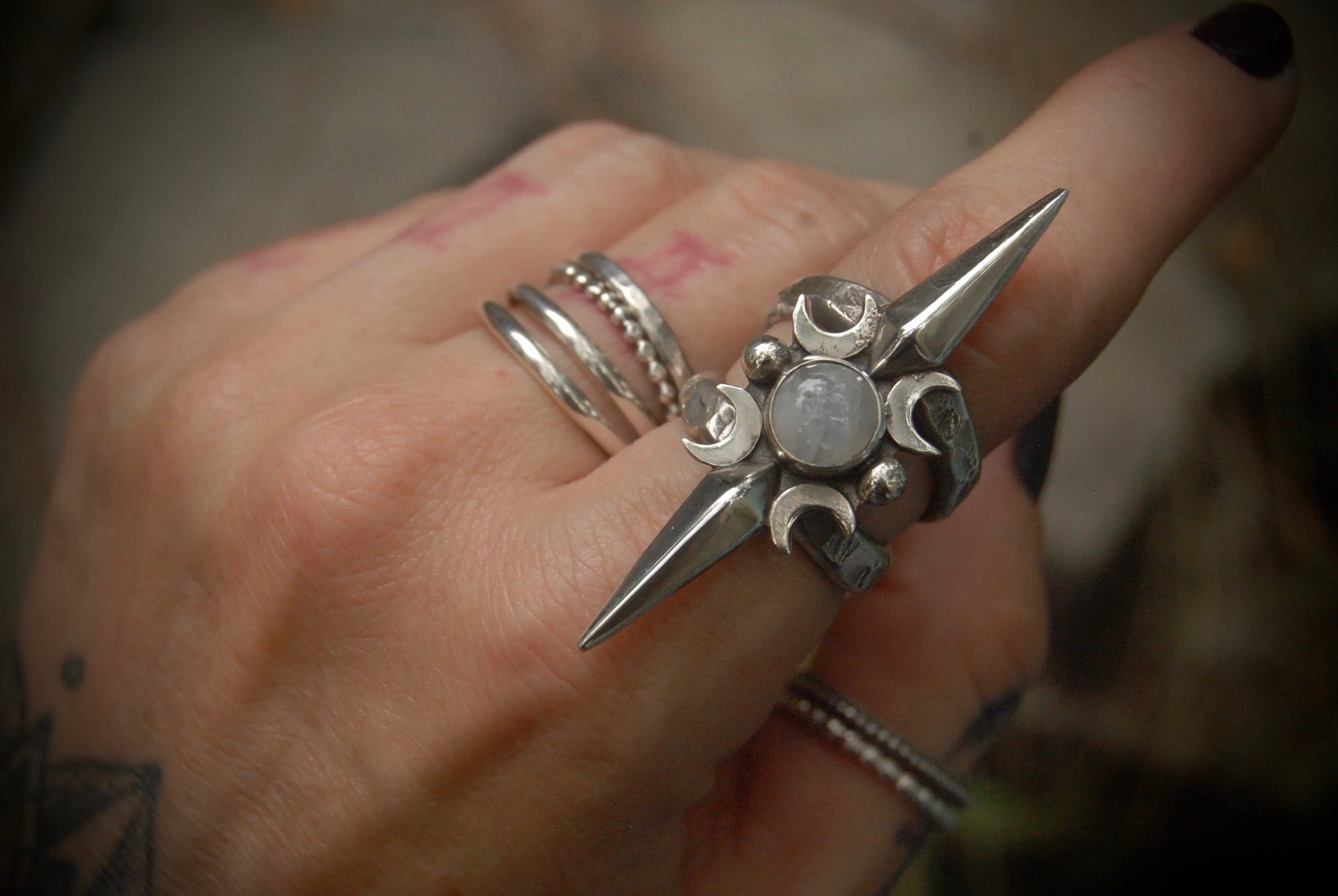 Moon Chaser Ring sz- 6.75