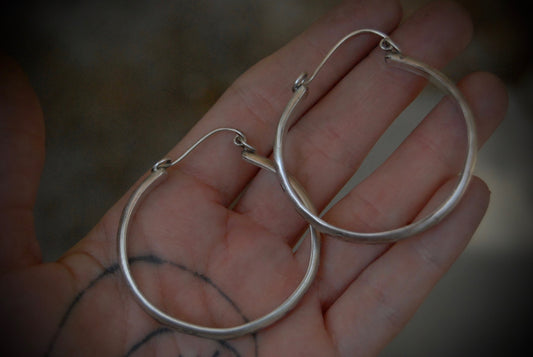 Large Hammered hoops