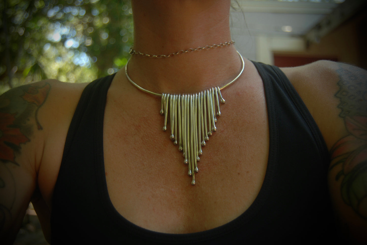 Sterling Silver Fringe Collar