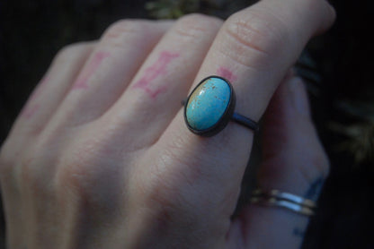 Winter blues- Simple stack ring