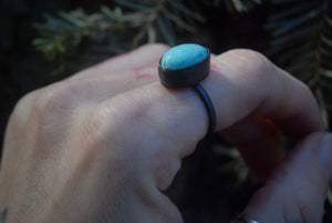 Winter blues- Simple stack ring
