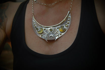 Moon Eyes Shield Necklace