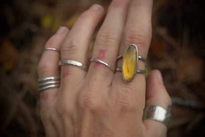 Simple Amber Ring 2 sz-6.75