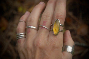 Simple Amber Ring 2 sz-6.75