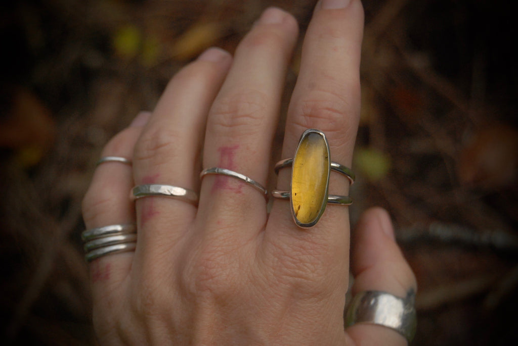 Simple Amber Ring 1 sz-8.75