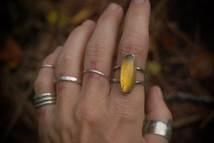 Simple Amber Ring 1 sz-8.75