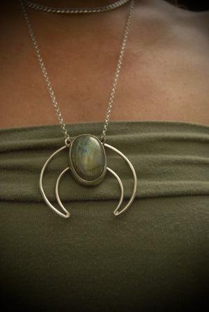 Reversible Moon Necklace