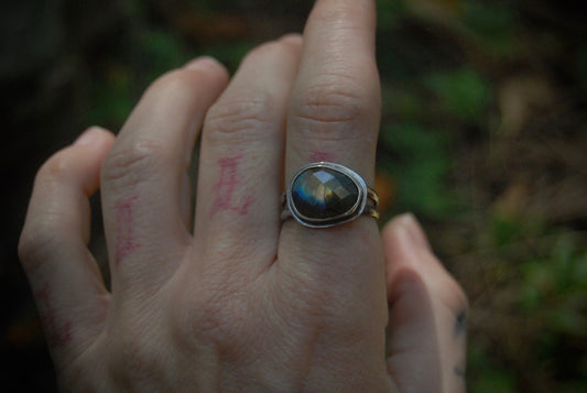SZ-7.25 Rose Cut Lab Ring 1