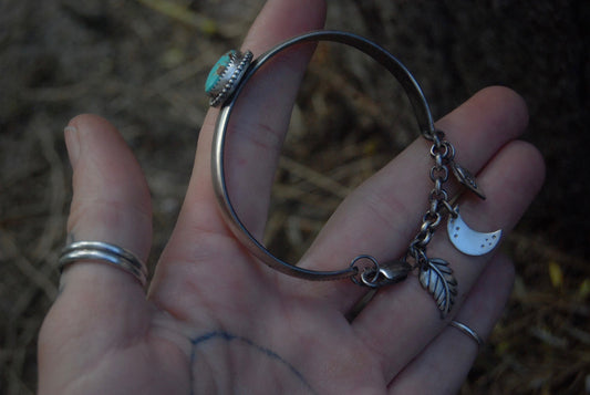 Winter blues- Charm Bangle