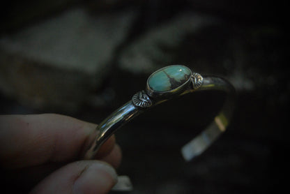 Stamped Turquoise Cuff