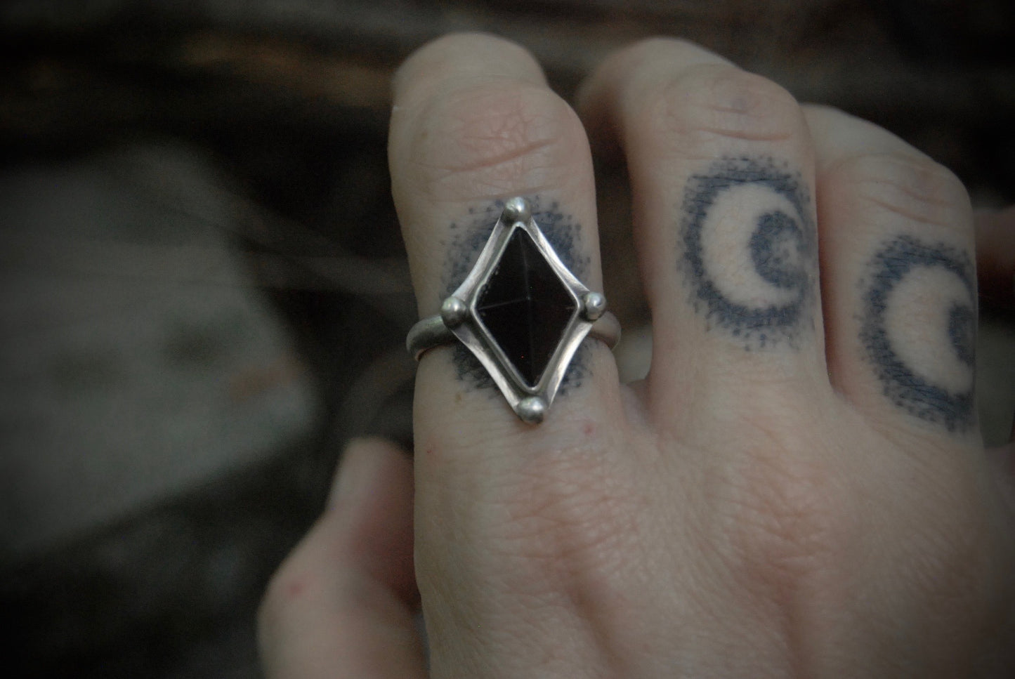 onyx diamond ring |size- 8.5|