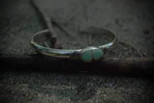 Stamped Turquoise Cuff
