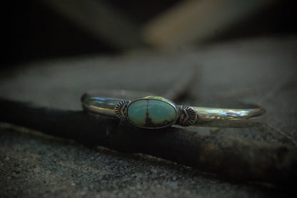Stamped Turquoise Cuff