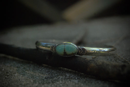 Stamped Turquoise Cuff
