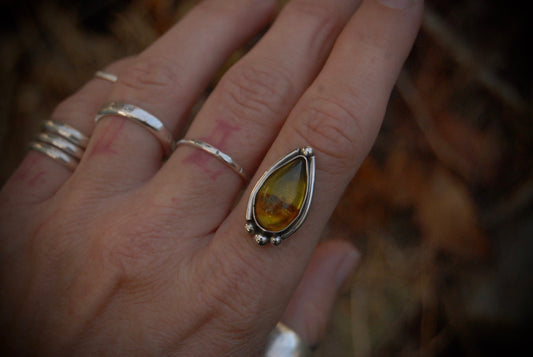 Amber Tear Drop