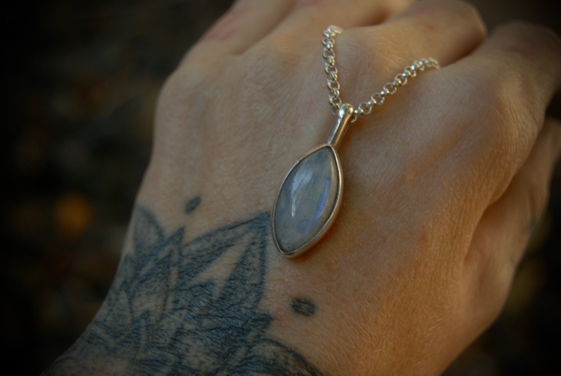 Simple Moonstone Necklace