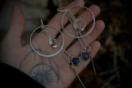 Moon Charm Earrings