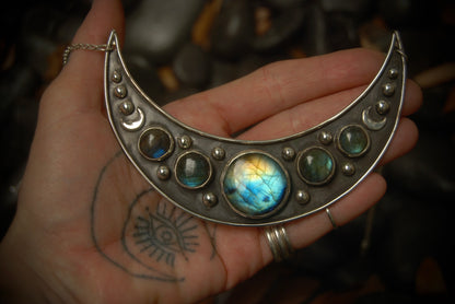 Labradorite Moon Shield