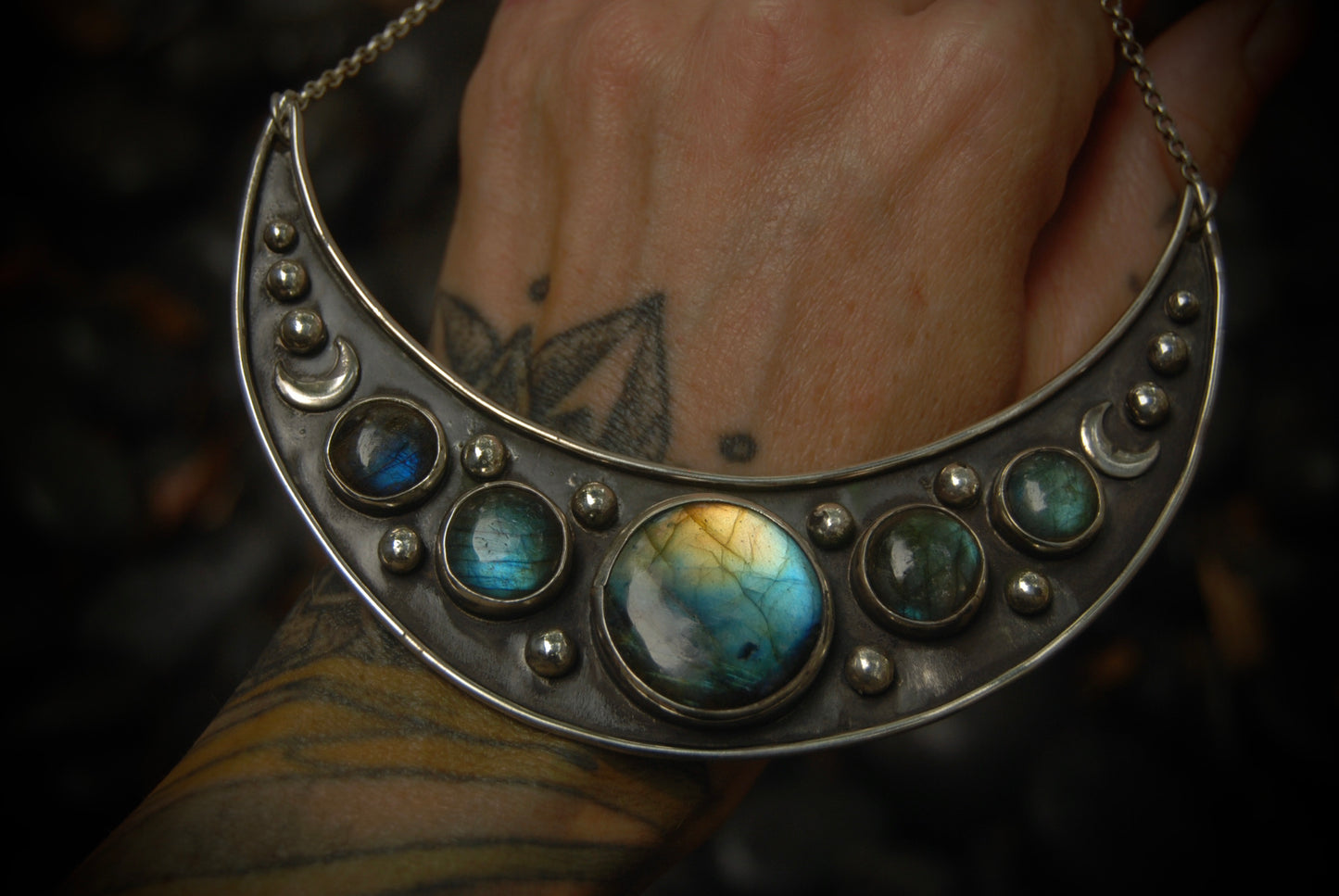 Labradorite Moon Shield