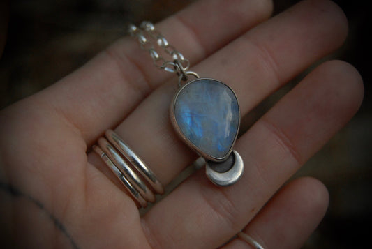 Moonstone Moondrop Necklace