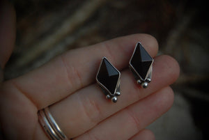 Onyx Diamond Studs